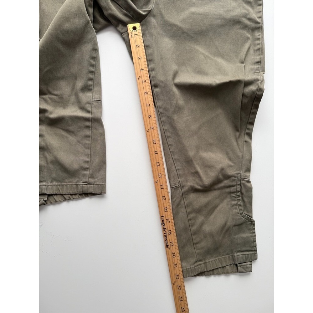 SIBEL SARAL High Rise Cropped Pants Womens 35x22 Green Side Zip Trouser - Picture 2 of 14